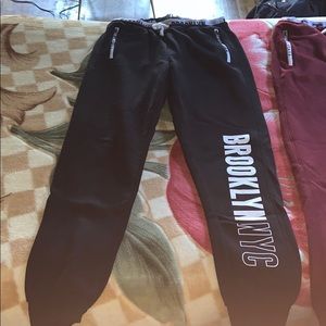 black sweatpants